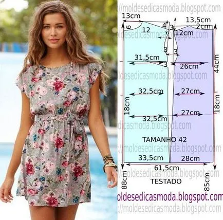 Hogyan kell varrni egyszerű tunika sapka ujjú, queen (hüvely) Hogyan kell varrni egy egyszerű tunika sapka ujjú, hölgy