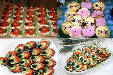 Hogyan lehet díszíteni egy táblázatot a születésnapi gyerek, dekoráció, ételek és saláták