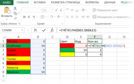 Hogyan excel számolni a sejtek száma a sejt szín vagy szöveg színét, sirexcel