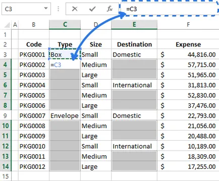 Ahogy az Excel töltse üres cella, vagy egy nulla értékeihez tartozó sejtek fenti (lent)