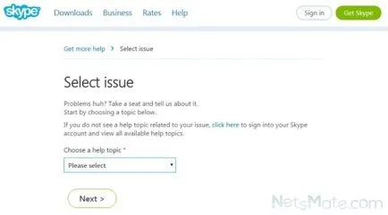 Hogyan lehet visszaállítani bejelentkezés a Skype, ha elfelejtett