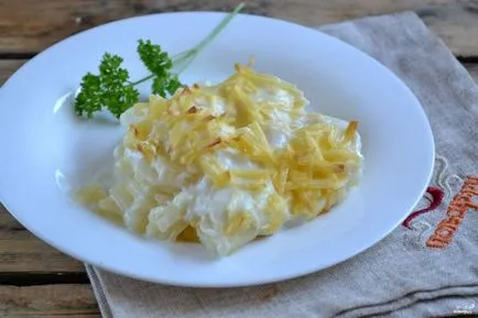 Burgonya mártással - besamel - lépésről lépésre recept fotók