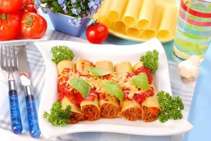 Cannelloni darált kedvelt receptek lépésről lépésre fotók