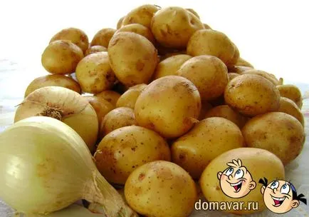Főtt burgonya és olajban