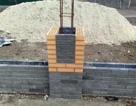 Brick oszlopok kerítés - diagram a készülék és az építési saját kezét