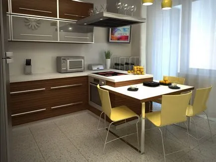 Konyha, erkély tervezési ötletek, design fotó - 17 képek