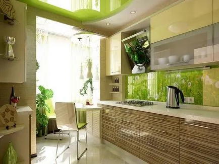 Konyha, erkély tervezési ötletek, design fotó - 17 képek