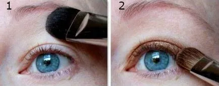 Smink Smokey Eyes kék szem, lépésről-100 fotó