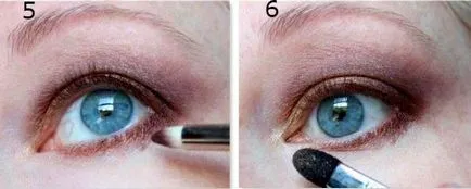 Smink Smokey Eyes kék szem, lépésről-100 fotó