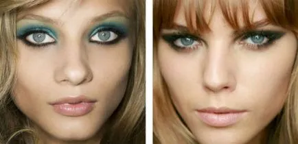 Smink Smokey Eyes kék szem, lépésről-100 fotó