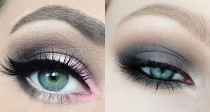 Smink Smokey Eyes kék szem, lépésről-100 fotó