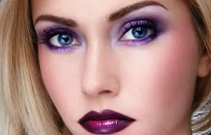 Smink Smokey Eyes kék szem, lépésről-100 fotó