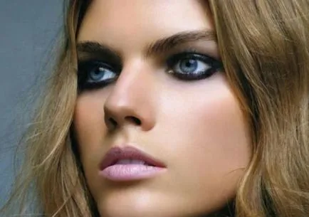 Smink Smokey Eyes kék szem, lépésről-100 fotó