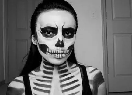 Smink Halloween nők, gyermekek és a lányok otthon, hogyan lehet a saját kéz (otthon) Smink Halloween otthon a lányok, és a lányok, hogyan lehet a saját kezét