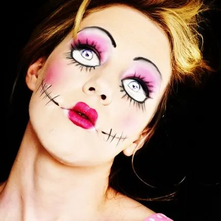 Smink Halloween nők, gyermekek és a lányok otthon, hogyan lehet a saját kezét (make-up) Smink Halloween otthon a lányok, és a lányok, hogyan lehet a saját kezét
