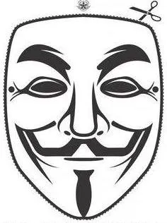 Anonymous maszk saját kezét