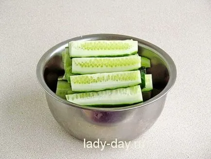 Sós uborka egy csomagban, gyors recept, fényképes egyszerű receptek képekkel