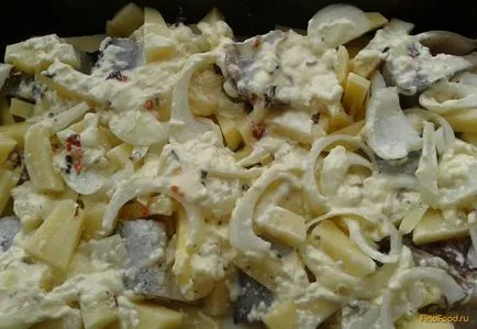 Pollack burgonyával kemencében sült recept fényképpel (kemencében sült burgonya) Pollack burgonyával kemencében sült recept egy fotó