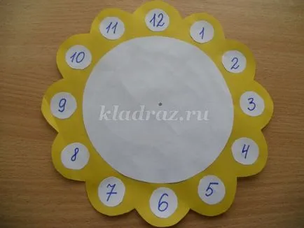 Modell számlap gyerekeknek papírból saját kezűleg
