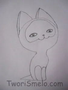 Rajzolj egy cica fokozatosan, a kreativitás - ilyen az élet!