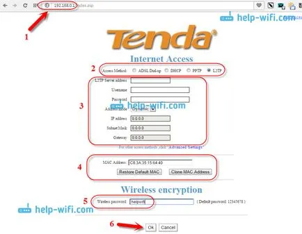 Beállítása a router Tenda N3 - csatlakoztassa az interneten létrehozott wi-fі és jelszavát (testreszabható) Beállítása a router Tenda N3 - csatlakoztassa az interneten létrehozott wi-fі és jelszó