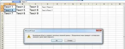 Több módon egyesíteni sejtek excel