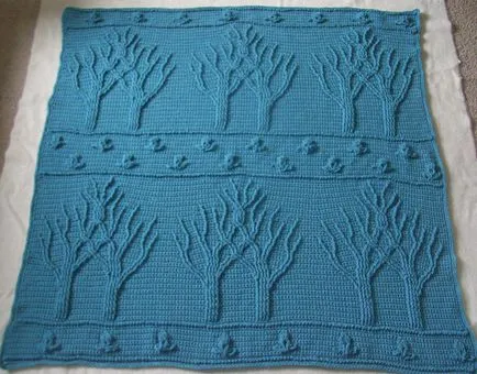 Életfa Blanket horgolt, a hurkok