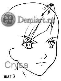 Döntetlen haj a stílus anime