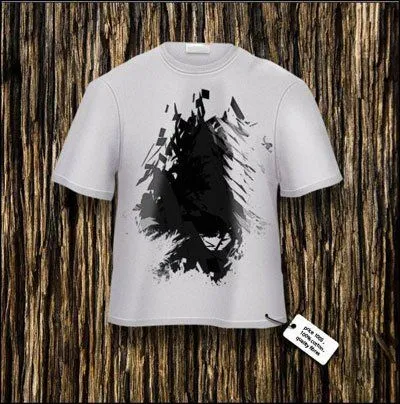 Draw T-shirt a Photoshop (Select & gt; Módosítás & gt; Feather elosztása módosítás -rastushevka) Rajzolj egy T-shirt a Photoshop