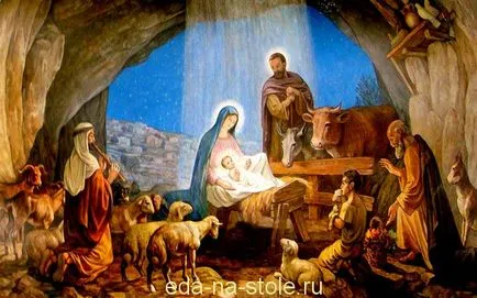 Boldog karácsonyt, étel az asztalra