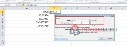 Kerekítés Excel képlet számként kerekítve a következő, magasabb (kerekítés) Kerekítés képletű Excel lekerekített a következő magasabb számot