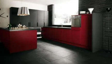 Végső konyha belső piros