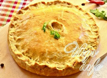 Pite csirke burgonyával kemencében recept fényképpel (csirke) Pite csirke burgonyával a sütőben recept egy fotó