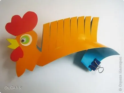 Papírból készült cikkek cockerel és tyúk az új 2017