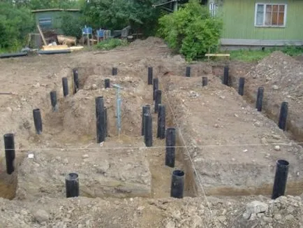 Párna az alapítvány telepítési utasításokat, az épület portált (a típusát, az alapítvány) Párna az alapítvány telepítési utasításokat, épület portál