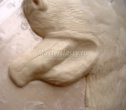 kutya portré sóból tésztát egy keretet baguette