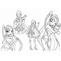 Színező lányoknak Winx