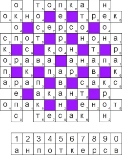 Fajta keresztrejtvény - klyuchvord (keresztrejtvény) Fajta keresztrejtvény - klyuchvord