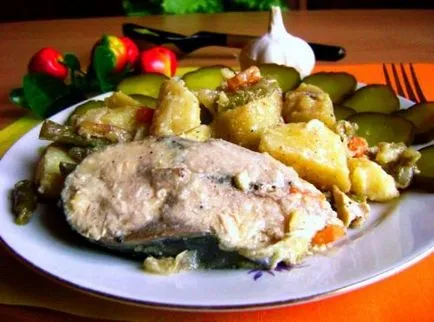 Recept főzés ízletes tonhal filé kemencében sült egy fotó (főzés) Recept főzés ízletes tonhal filé sült a kemencében fotókkal