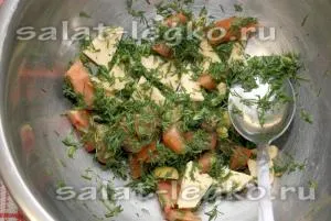 Paradicsom saláta olajbogyó - recept fotókkal