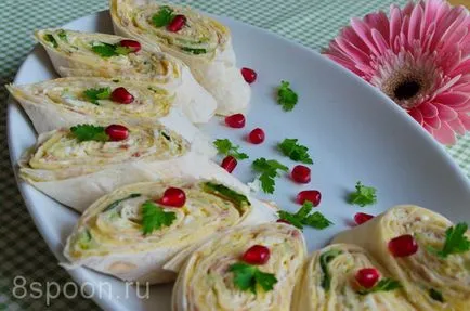 Tekercset lavash egyszerű és finom receptek lépésről lépésre fotók