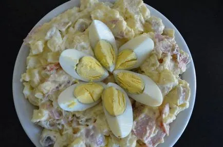 Saláta sonka, sajt, uborka