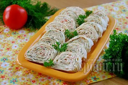 Tekercset lavash egyszerű és finom receptek lépésről lépésre fotók