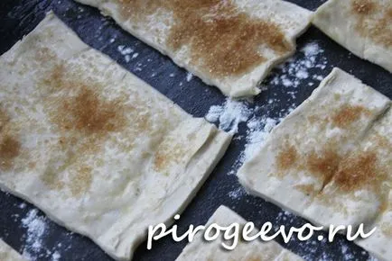 Puff nyelvek cukorral recept egy fotó