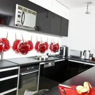 Glass kötény a konyhában kezével sajátosságait és szerelése - kuhnyagid - kuhnyagid