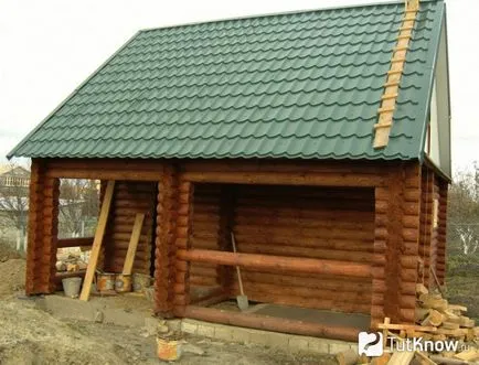 Építése a tető egy fürdő