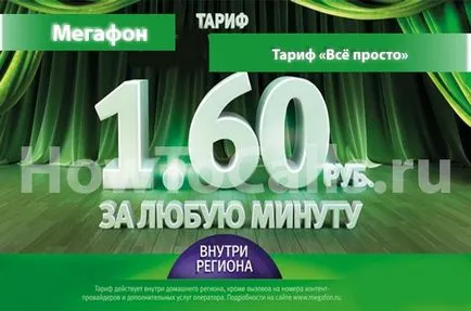 Tarifa „egyszerű” a hangszóró - egy leírást, hogyan kell csatlakoztatni, és hogyan kell letiltani a tarifa egyszerű megafon
