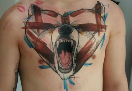 Tattoo vigyor a farkas, tigris, medve, oroszlán - jelentését és fotók