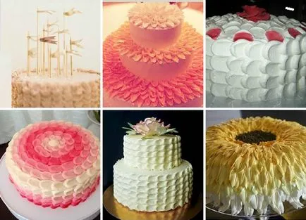 Esküvői torta krémmel, és a legjobb dekorációk (desszert) Esküvői torta krémmel, és a legjobb dekoráció