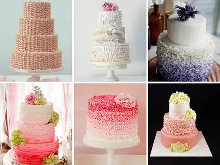 Esküvői torta krémmel, és a legjobb dekorációk (opció) Esküvői torta krémmel, és a legjobb dekoráció